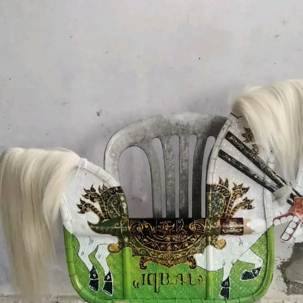 Buntut kuda sintetis cream (HANYA RAMBUT SAJA)