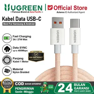 UGREEN Kabel Data USB Type C Fast Charging 3A Max For Samsung Oppo Vivo Redmi Realme Infinix Etc