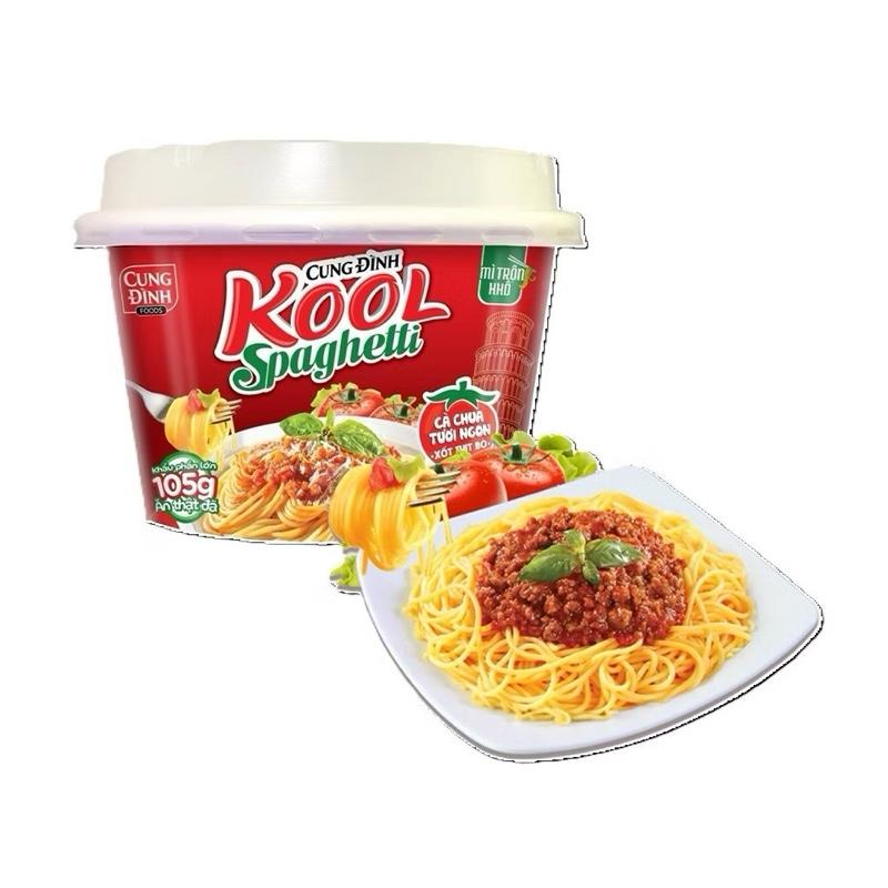  Thùng Mì trộn Cung Đình Kool Spaghetti 12 tô 105g  có gói xốt bò bằm  