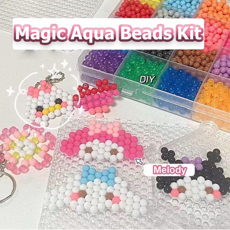 SONICE Kit Manik-manik Aqua Magic 3000 Manik-manik Air, Mainan Anak-anak Set Hadiah Kreativitas Mainan Pendidikan Manik-manik Air Semprot Dengan Seluruh Set Aksesori Kerajinan Seni 0