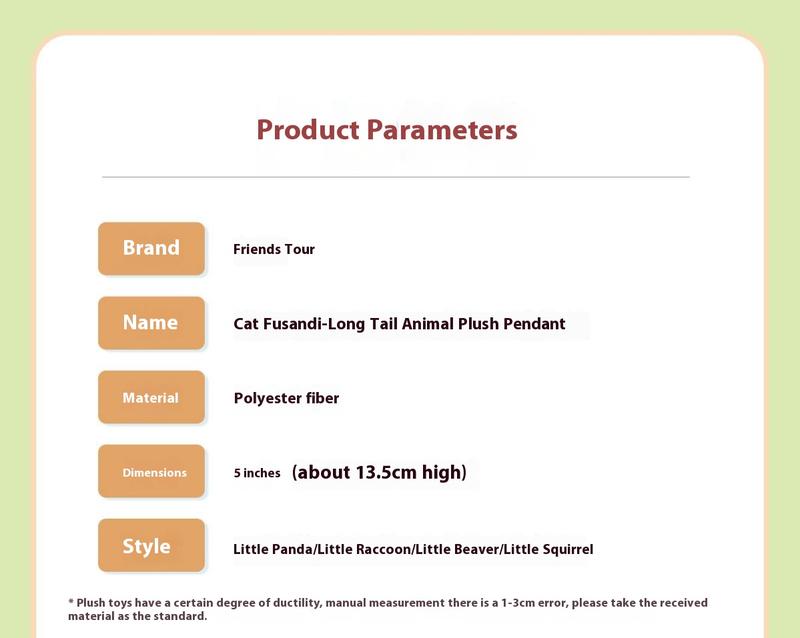 Product Introduction of mofusand plush Genuine Mofusand Long Tail Animal Series Plush Pendant Doll Cat Fu Shandi Shark Cat Doll mofusand  plush 12
