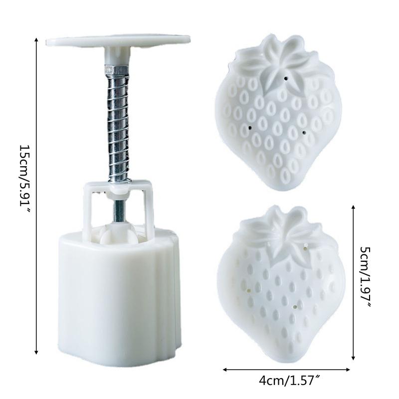 Product Introduction of Plastic Material Mooncake Mold Stamp Cookie Moon Cake Mold Creativity Strawberry DIY Baking Mold for Mid-Autumn Festival 0