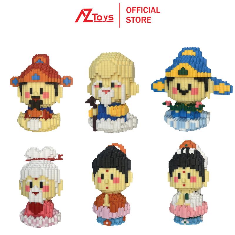 Đồ Chơi mô hình lắp ráp 3D AZtoys Ông Thần Phúc Lộc Thọ dễ thương , siêu to khổng lồ 21cm, Đồ chơi phát triển trí tuệ bằng nhựa an toàn PP cao cấp