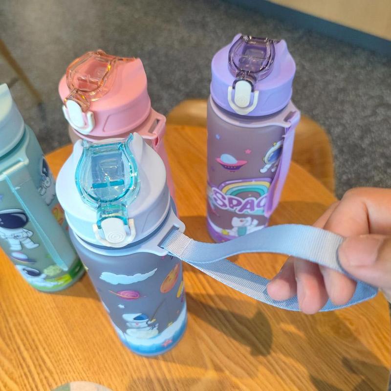 Cốc Nước Phi Hành Gia, Thiết Kế Sáng Tạo, 800ml, Cốc Hoạt Hình, Quà Tặng Giá Trị Cao, Có Ống Hút 8