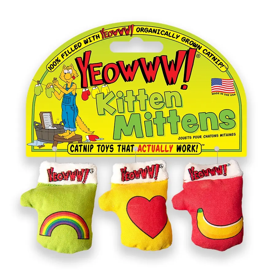 Yeowww Kitten Mittens Organic Catnip Toy (Set or Individual Piece)