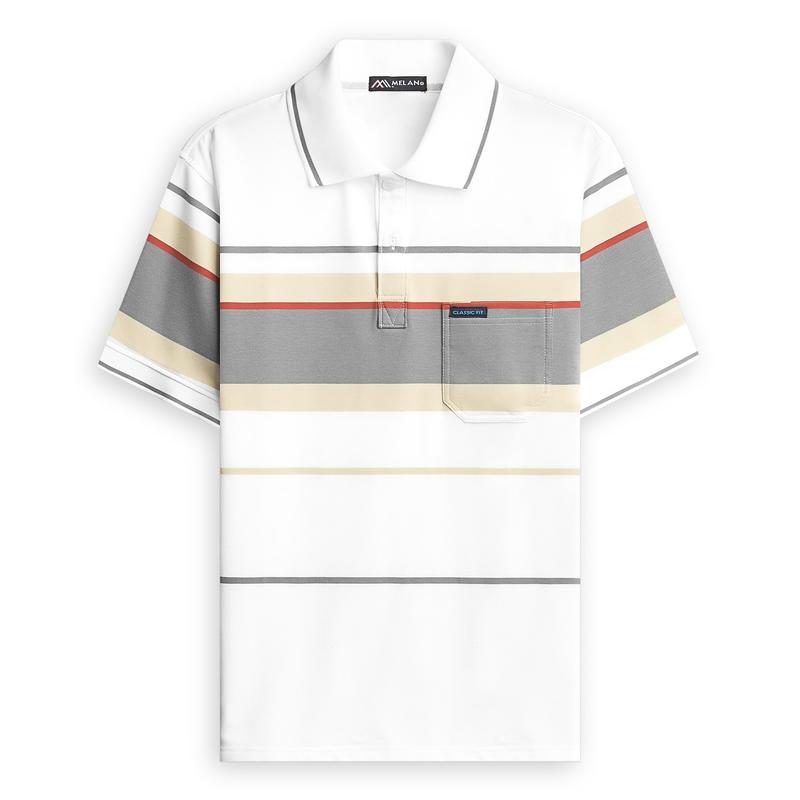 Áo Thun Nam Lớn Tuổi Có Túi BIG SIZE 100KG -Áo Thun Nam Có Túi Trung Niên chất liệu cotton mềm mịn Menswear Có Cổ Ngắn Tay Shirt