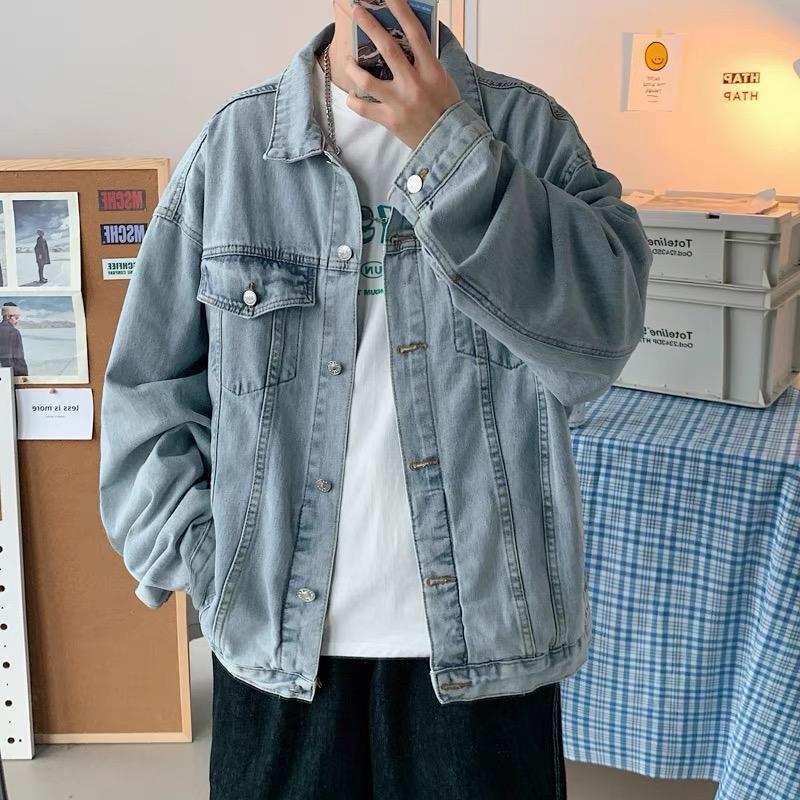 ÁO KHOÁC JEANS NAM MÀU XANH BLUE CỰC ĐẸP VẢI DÀY MỊN DONG PHUONG FASHION Menswear Jacket Có Túi Navy