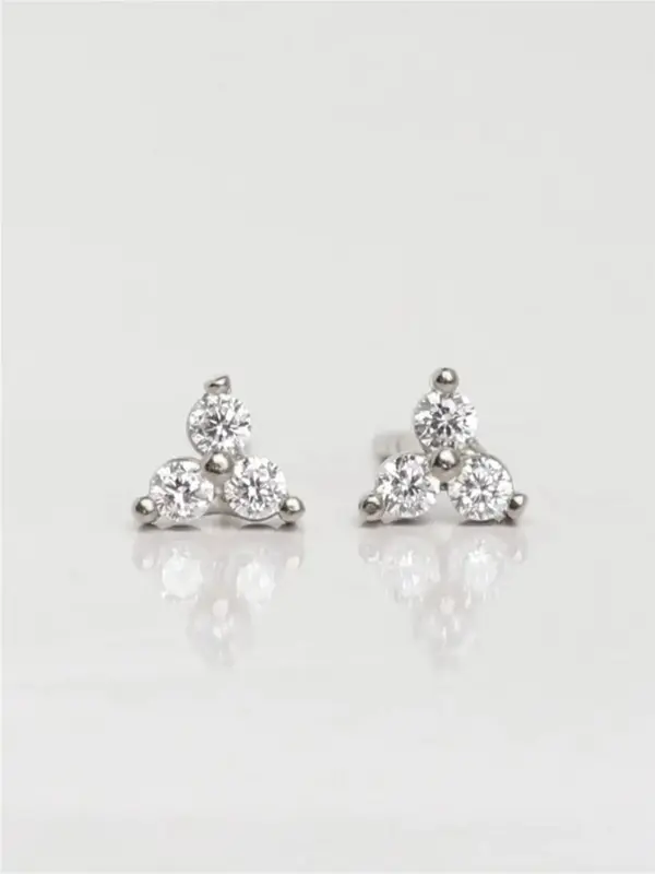 1 Pair Women's Elegant Rhinestone Decorated Stud Earrings, Casual Trendy Stud Earrings, Fashionable Jewelry for Women for Daily & Party Decoration 6
