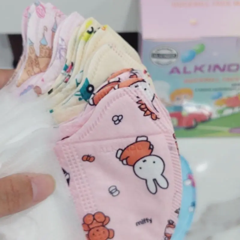 Masker duckbill Alkindo anak 4ply emboss 1 box isi 50 pcs motif karakter disposable tebal 7