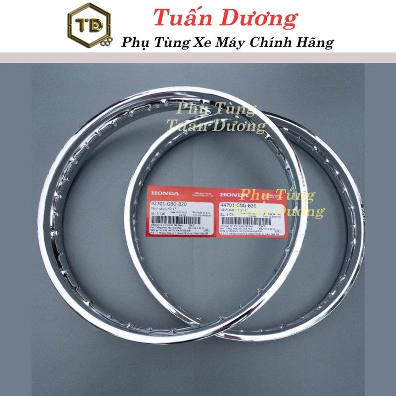 Vành Trước + Sau GOSHI Lắp Các Dòng Xe Honda [chính hãnġ] - Niềng GOSHI Lắp Cho Dream Việt, Dream Thái, Wave Nhỏ Các Đời niềng nhôm