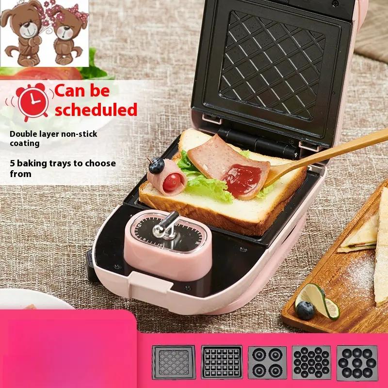 (British Standard, National Standard) Sandwich Machine Internet Celebrity Light Food Machine Breakfast Machine Waffle Multi-Function Pot Donut