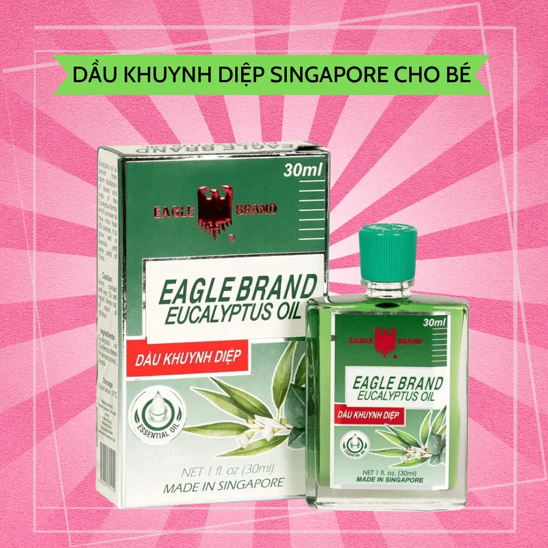 Dầu Khuynh Diệp Singapore cho bé  30ml/ 25ml dòng plus+ chống muỗi 8 tiếng cho bé 2