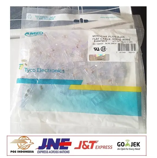 Konektor RJ45 AMP Cat5e 1-Pack Isi 50pcs 1