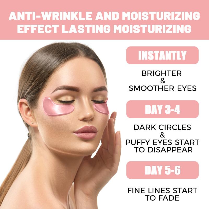 Product Introduction of OUHOE pink rose eye mask fade fine lines bags under the eyes dark circles moisturize firming skin care eye mask 7