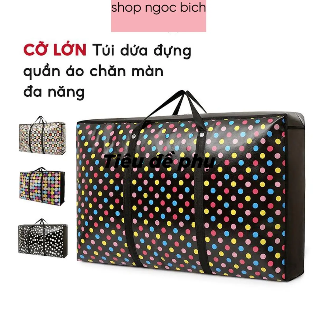 [Hàng Loại 1]COMBO 2 Túi Bạt đựnġ Quần Áo Chăn Màn Cỡ Lớn Chống Thấm Nước JYoohome Túi Vải Dứa đựnġ Đồ Dùng Chuyển Nhà Đa Năng hộp  dung