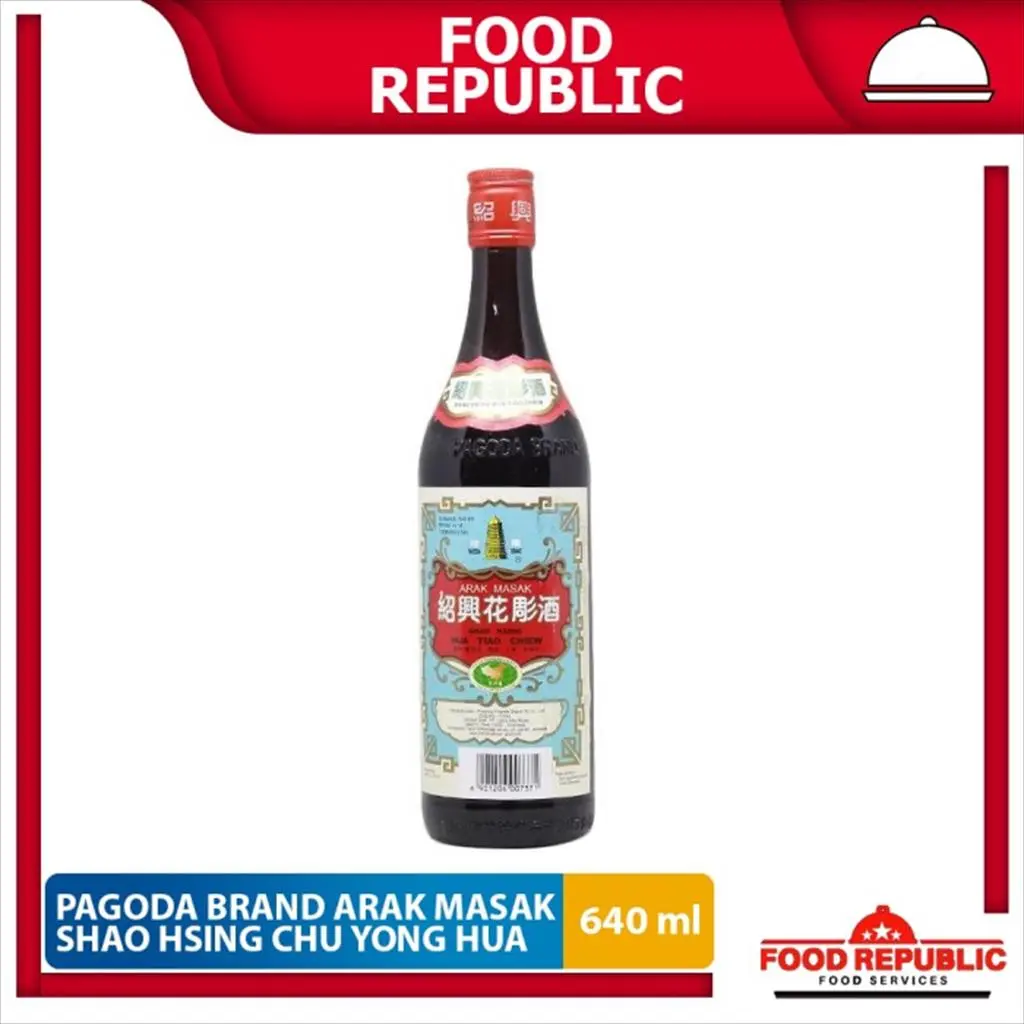 Pagoda Brand Masak 640 Ml Shao Hsing Chu Yong Hua Tiao Chiew Asli Default