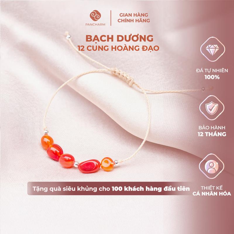 Vòng Đá Tự Nhiên Vòng 12 Cung Hoàng Đạo Lắc Tay Pancharm Lắc Tay Nam Nữ Tổ Hợp 5 Đá Phong Thủy Minisize 0