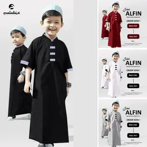 Malabis Jubah Gamis Baju Koko Anak Laki Laki Muslim Nyaman Kurta Remaja Cowok Panjang