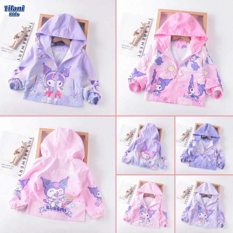 BST áo khoác gió 2 lớp Kuromi đáng yêu cho bé từ 2-7 tuổi Cotton - Malwee Chính Hãng 1