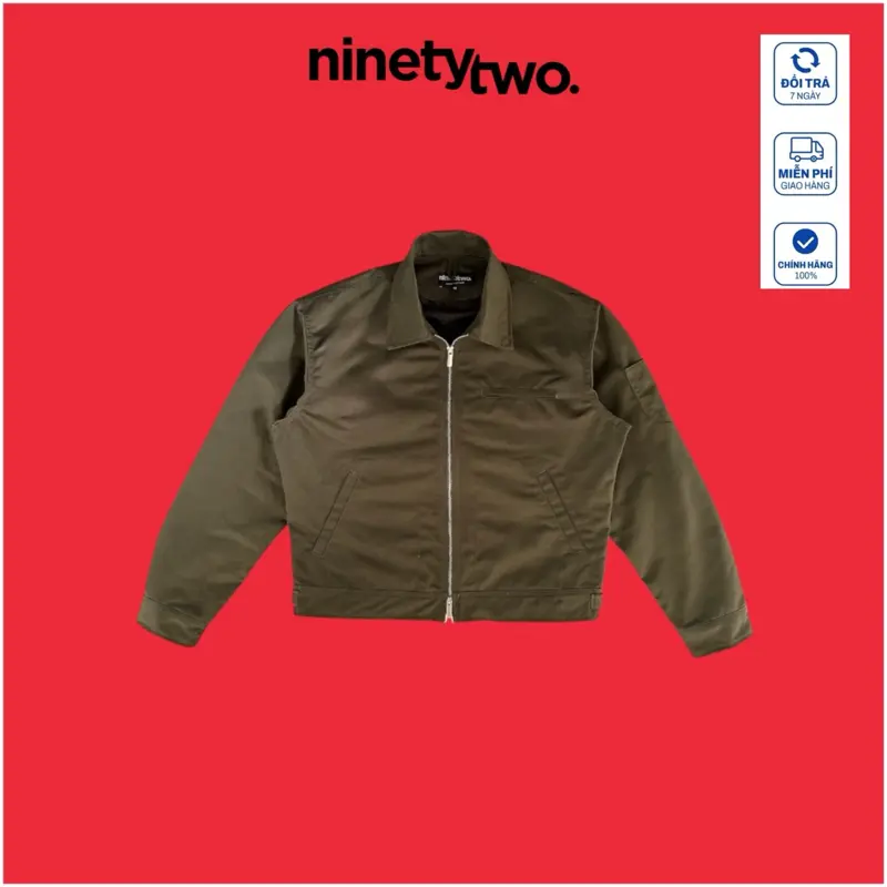 Áo Khoác Kaki Double Zip - Mos Green - Form Boxy - Workwaer Style