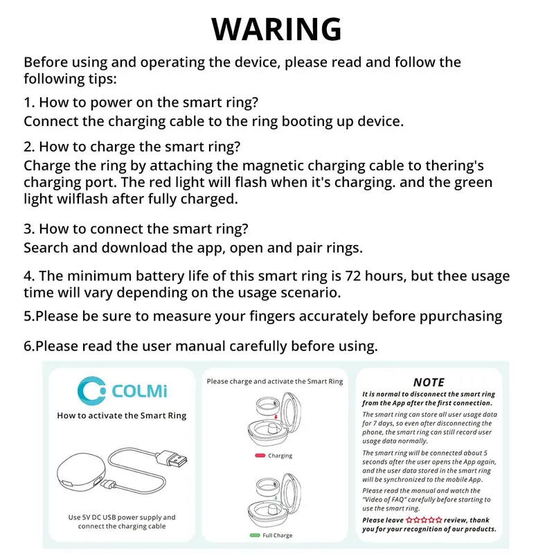 Smart Ring, 1 Set Multifunctional Smart Ring with Multiple Sports Modes, Waterproof Activity Tracker with Charging Case & USB Cable, Wearable Devices for Women & Men 2