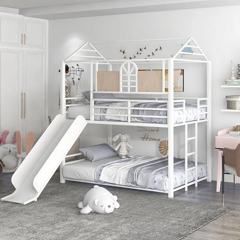 【Sg Sellers】Iron Bed Bunk Bed With Iron Frame Bunk Bed Frame Bunk Beds Loft Beds Slide Beds Bed Frames With Storage High Low Bed Same Size Bunk Beds Children'S Bunk Beds For Adults