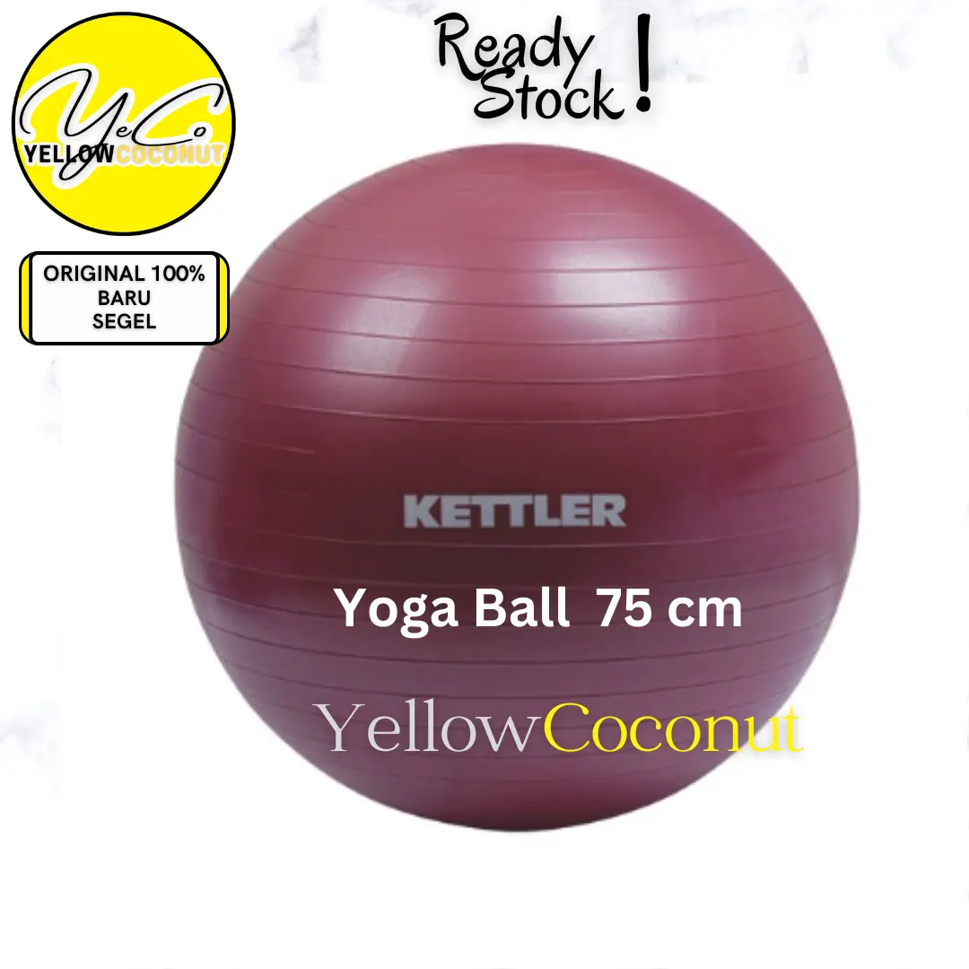Yoga Ball / Bola Yoga 75cm - Merah Maroon - KETTLER