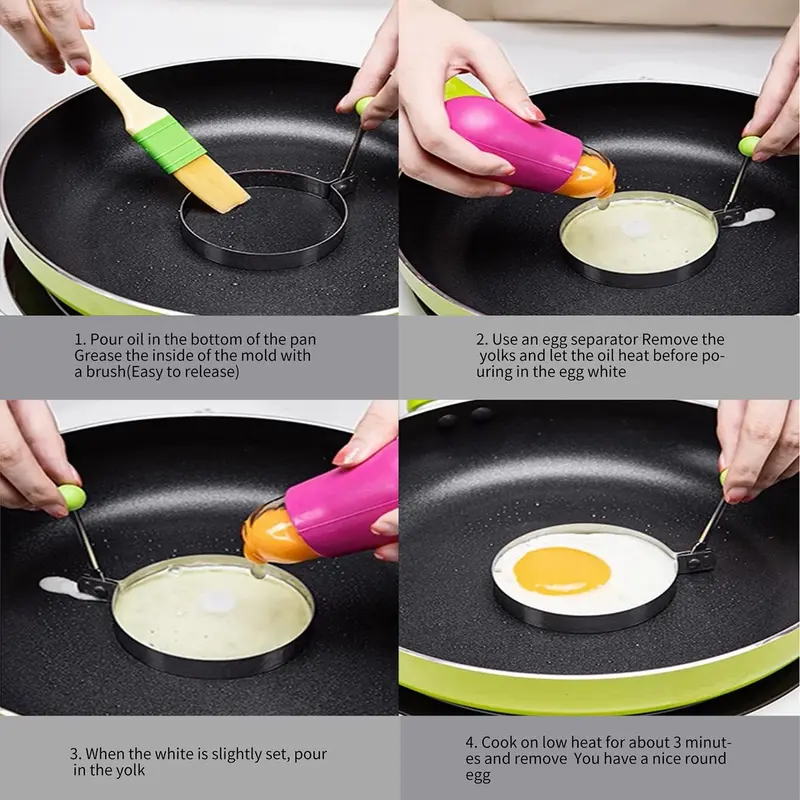 Stainless Steel Egg Poacher, Round Shaped Egg Cooker, Gadgets for The Home, Practical Kitchen Cooking Tool For Home Use, Kitchenware 3