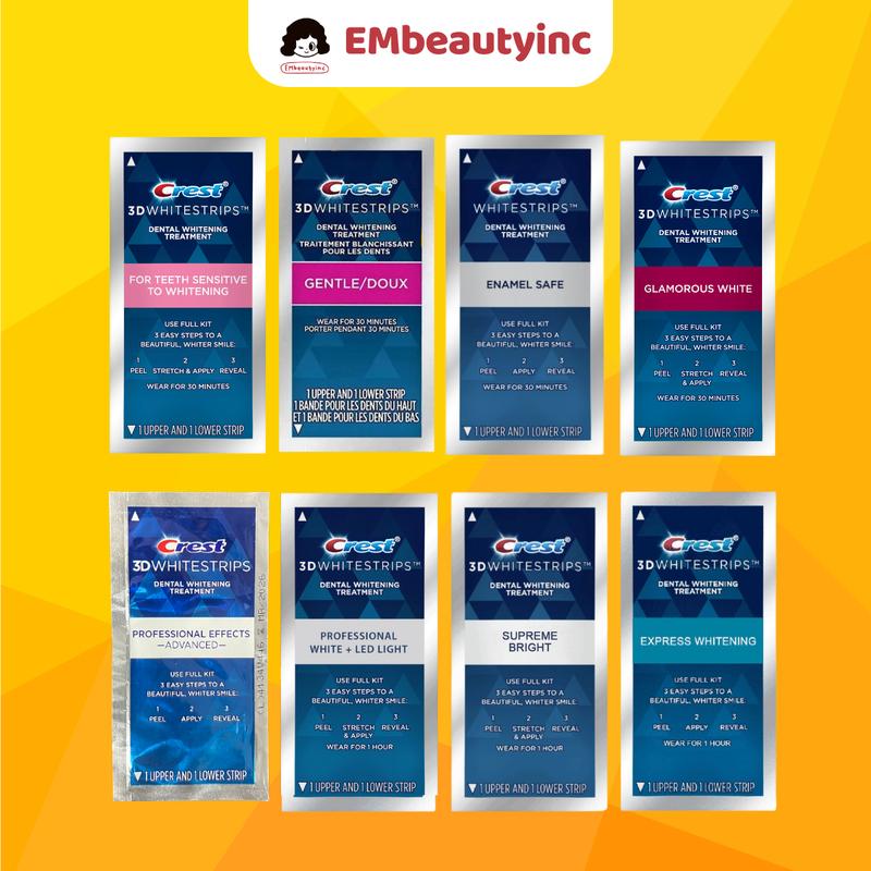 [5 GÓI] Miếng dán trắng răng Crest 3D Whitestrips Whitening
