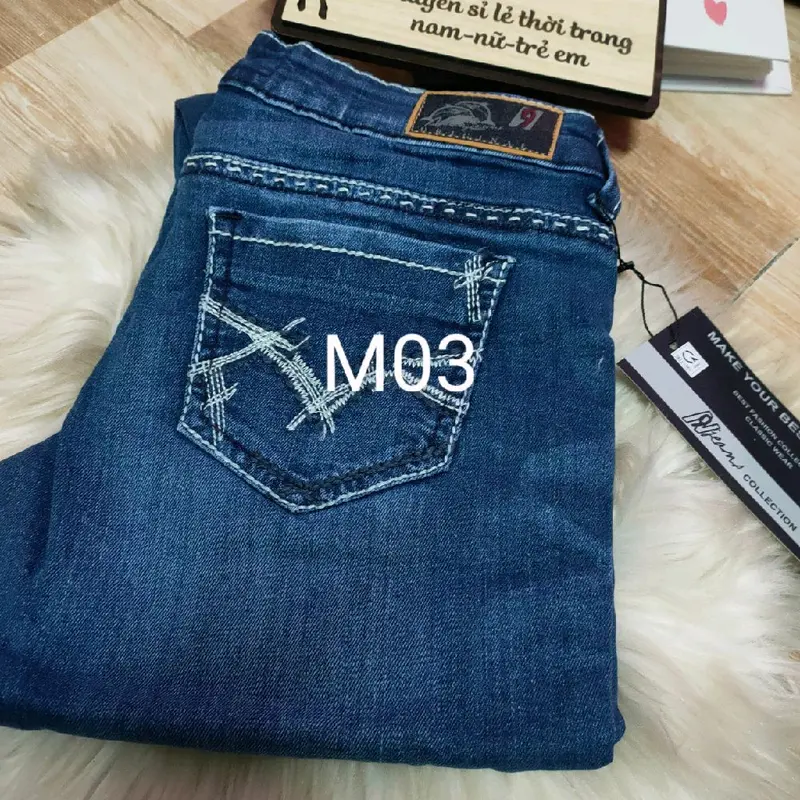 Quần lửng hàng xuất vải jean co giãn 3
