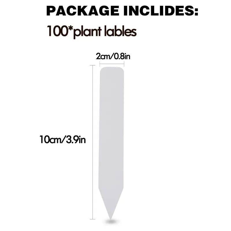 Plant Pot Marker Sign Holder with Marker, 100pcs/set Garden Decorating Tools, Plant Tags for Identifying Organizing Fruit Trees 1