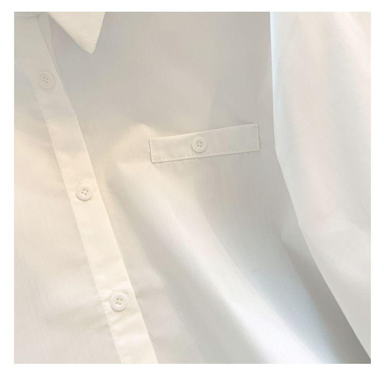 Product Introduction of Baju Atasan Lengan Tengah Pendek Belah Belakang Rekaan Musim Panas, Diskaun, Pengeluaran Kaunter, Untuk Wanita Linen 17