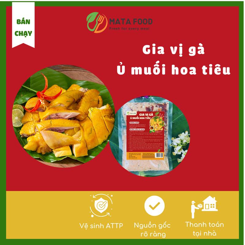 Gia Vị Làm Gà Ủ Muối Hoa Tiêu Chuẩn vị 300g dùng được cho 3 con gà 1.8-2Kg