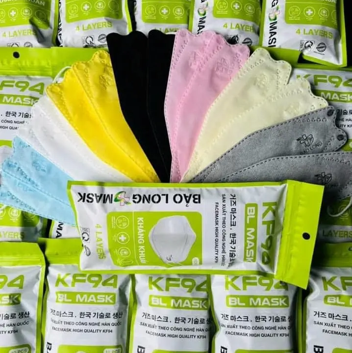 Quà tặng túi 5 đến 10 cái khẩu trang y tế KF94 4 lớp ngẫu nhiên Bông sen vàng, One Mask, Bio Mask, Bảo Long, Lộc Luyến, Ánh Dương sản xuất tại Việt Nam theo công nghệ 4D Hàn Quốc 3