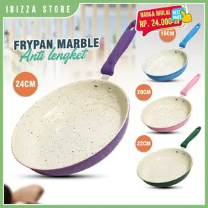 FRYPAN MINI 20 22 24CM / PANCI TEFLON WARNA ANTI LENGKET WAJAN GAGANG  COD