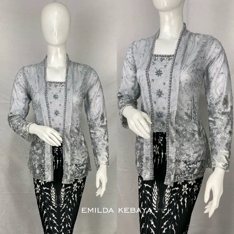 Kebaya KutuBaru / KutuBaru Tille / Kebaya Modern / Kebaya Remaja / Kebaya Tradisional / Kebaya Kutu Baru Pendek Tille Payet Modern 6