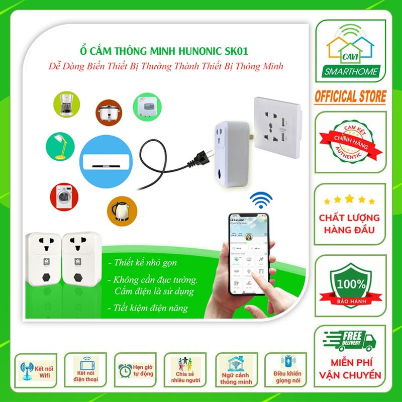 Ổ cắm thông minh Hunonic SK01│Điều khiển từ xa qua điện thȯại 1