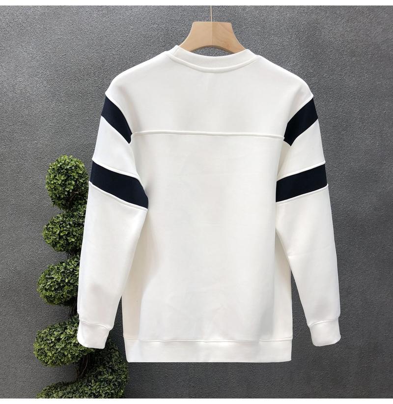 Product Introduction of Men's Sweater Spring and Autumn New Fashion Casual Round Neck Pullover Shirt Temperament Slim and Simple Trendy Top 7