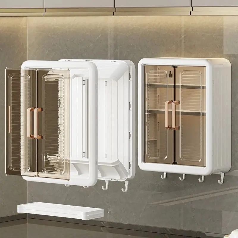 Tủ Để Gia Vị Nhà Bếp, Để Đồ Nhà Tắm Dán Tường Tiện Lợi 2 Tầng Kitchen kệ 3