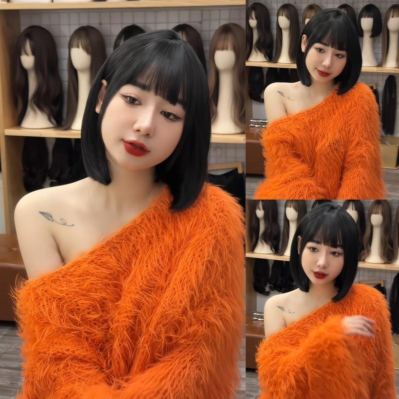 VIC Tóc giả cả đầu vic cụp 30cm  Nữ Women Wig NHIỀU MÀU