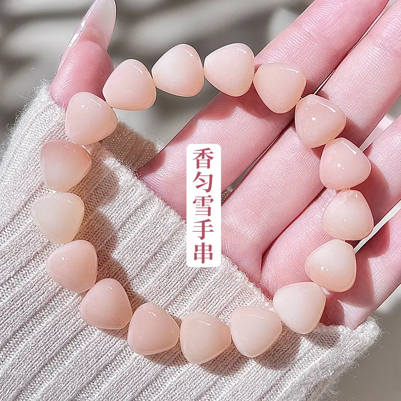 Vòng Tay Hình Giọt Nước Khắc Màu Hồng, Thích Hợp Cho Học Sinh, Có Thể Chơi Nhún Ngón Tay vòng tay  nữ 7