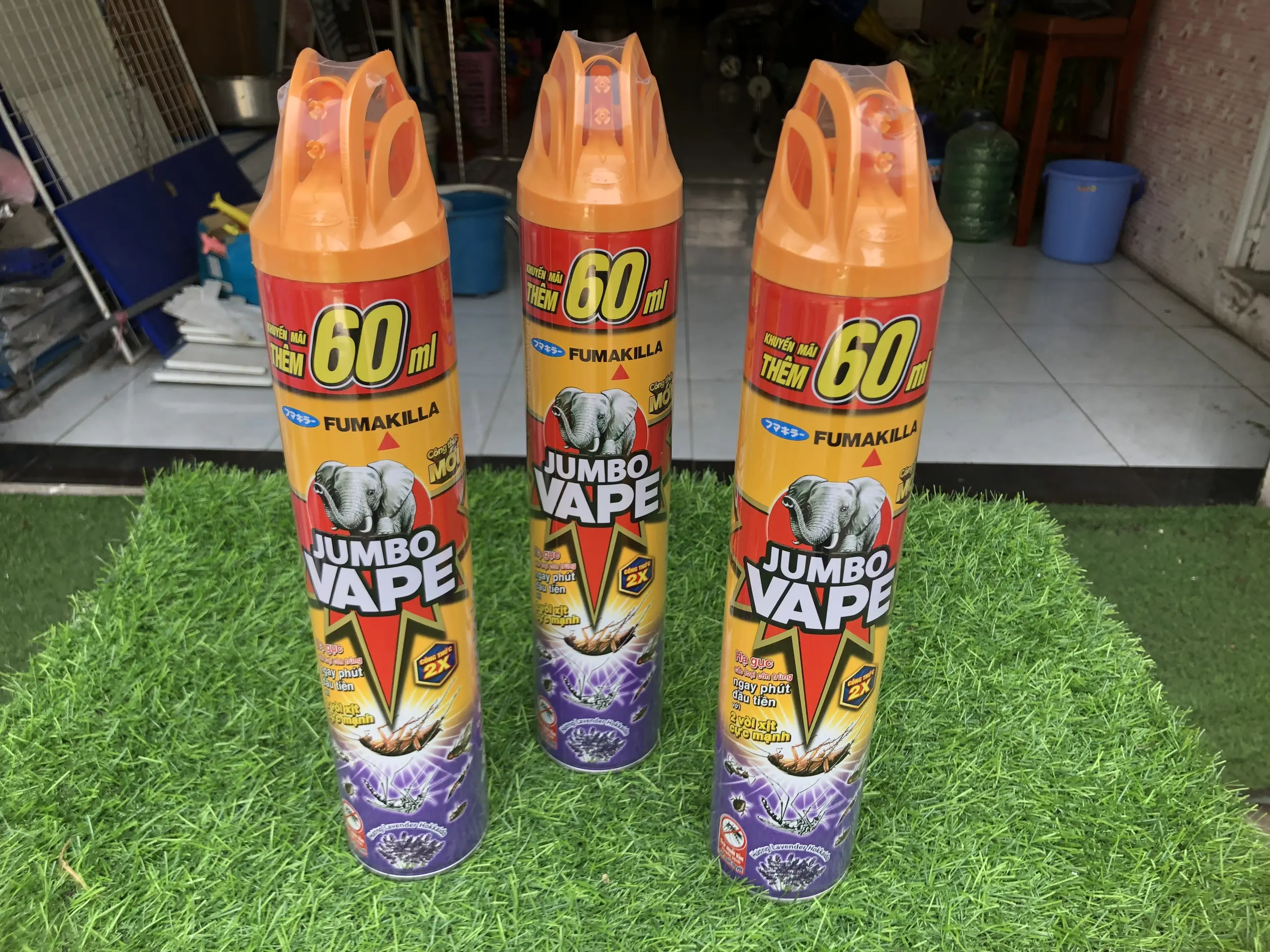 Xịt Côn Trùng Jumbo Vape - Hương Lavender Pháp (600ml + 60ml = 660ml)