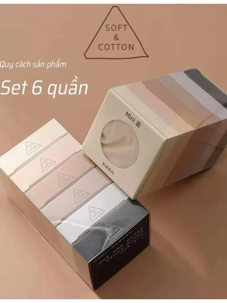 [HÀNG L1] SÉT 6 QUẦN SU THẠCH KHÔNG ĐƯỜNG MAY CO GIÃN ĐÀN HỒI TỐT FULLBOX 6 HỘP Quần Lót Nữ set quanchipsuthach