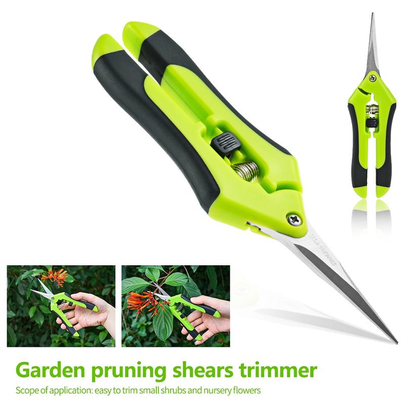 Product Introduction of Garden Pruning Shears Stainless Steel Pruning Tools Hand Pruner Cutter Grape Fruit Picking Weed Household Potted Branches Pruner 14