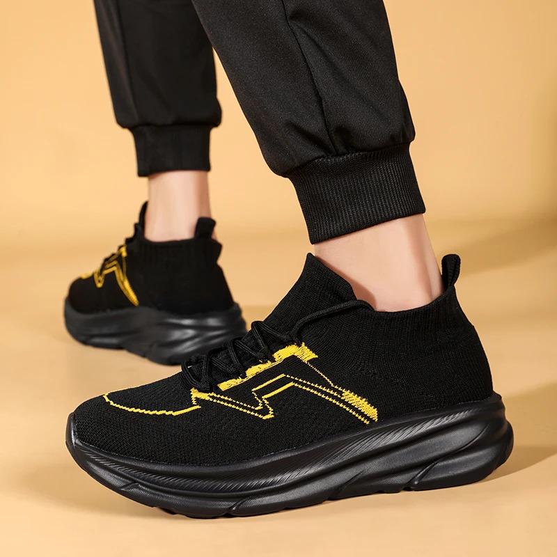 Custom Men Casual Sports Sneakers Sock Mesh Breathable Blank Chunky Height Increasing Running Walking Shoes for Women Trainers Runner_voghion.com