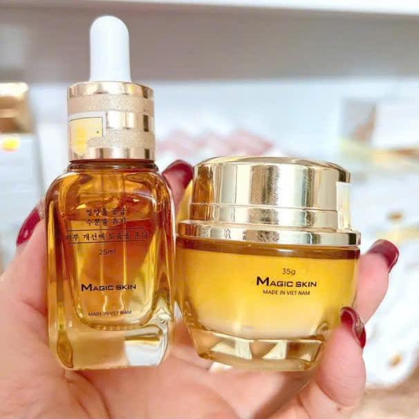 Com bo dưỡng da serum (size 25ml) kem phục hồi (size35g) magic skin