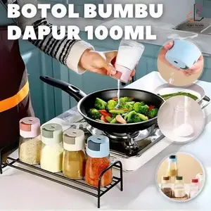 Botol Tempat Bumbu Unik Dispenser bumbu Bubuk Dapur otomatis Garam MSG Gula Merica Lada 0.5G 100ml automatis
