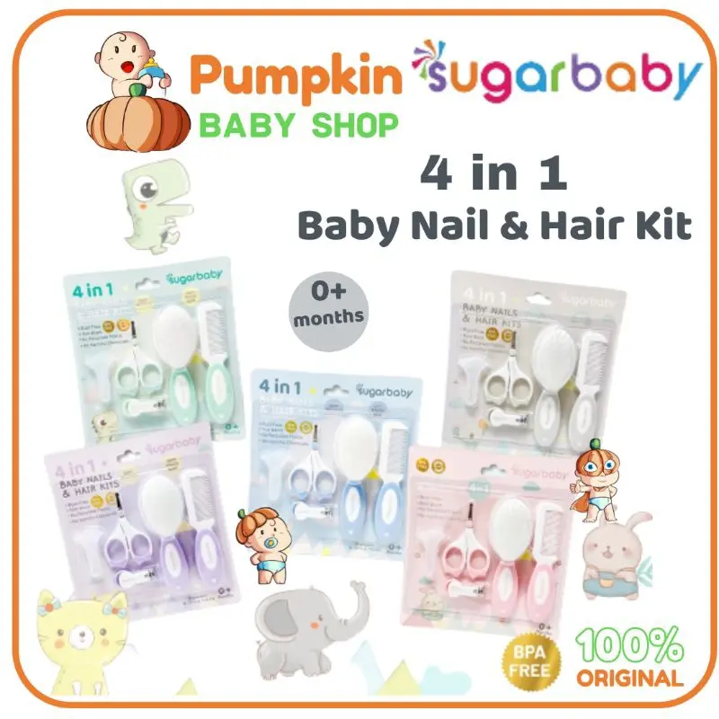 SugarBaby 4in1Nail and Hair Kit / Sugarbaby gunting kuku dan sisir bayi