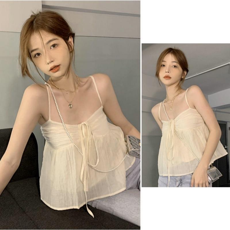 Áo Croptop Hai Dây Babydoll 2 Lớp - Lapin