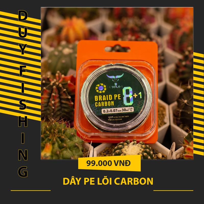  Dây Pe lõi Carbon chống rối TORO 30m Bắt Cá Fishing 